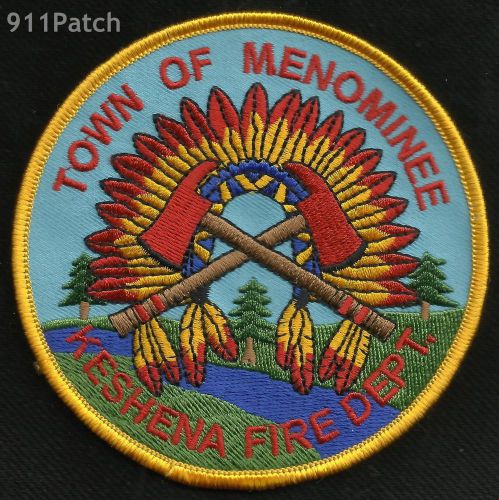 KESHENA, WI - TOWN OF MENOMINEE KESHENA FIREFIGHTER PATCH Fire Dept