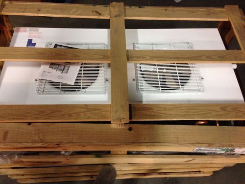 New Air Defrost Center Mount 2 Fan Walk In Cooler Evaporator 9,000 Btu&#039;s 404a EC