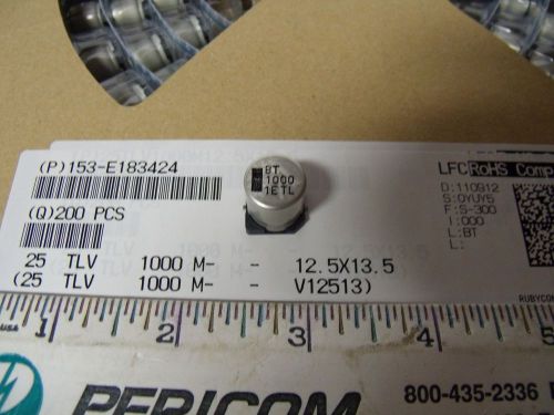 Capacitor SMT 1000 uF at 25V Lot of 10