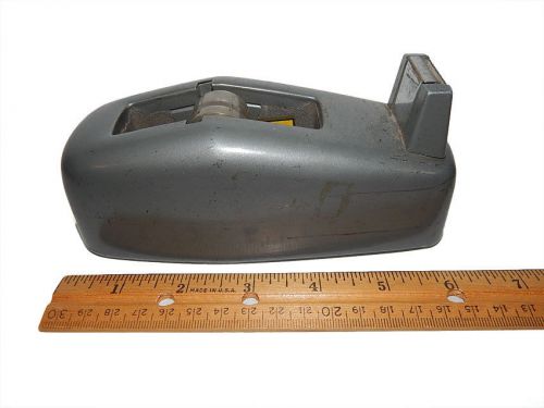 Vintage mid century Gray Cast Metal INDUSTRIAL Scotch Tape Dispenser USA