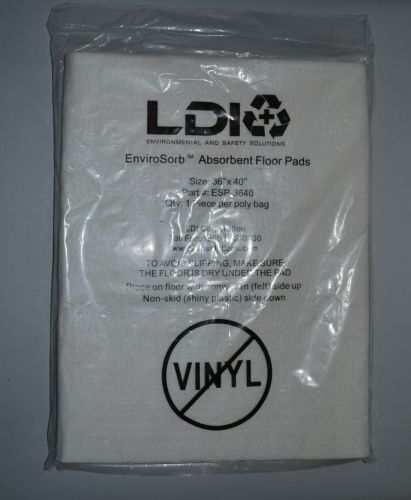 LDI ESP-3640 EnviroSorb Absorbent Floor Pads 36&#034; x 40&#034;  Lot of 4