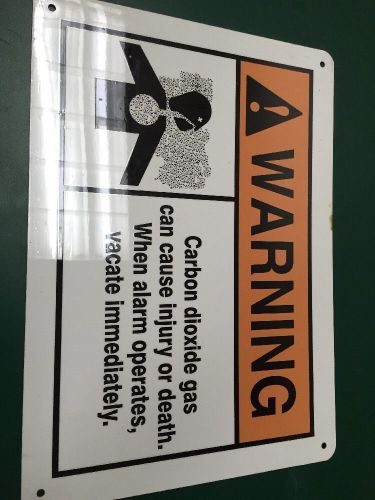 Carbon Amber Dioxide Gas Warning Sign