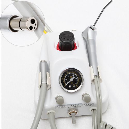 Dental Portable Turbine Unit 4 HOLE Handpiece Adaptor Work With Compressor