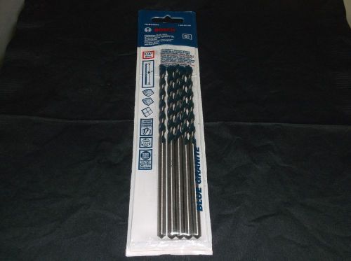 Bosch Hammer Drill Bits, 1/4x6&#034; Blue Granite, PK5 HCBG0605