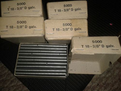 LOT OF 25,000   (25K)    T-18 3/8&#034; GALVANIZED STAPLES   MADE IN WEST GERMANY