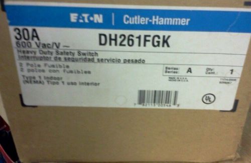 CUTLER-HAMMER DH261FGK 600Vac SAFETY SWITCH 30A 2pole