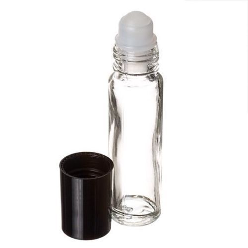 600 Pack - 10 ml (1/3 oz) Roll On Glass Bottle Plain/Flint