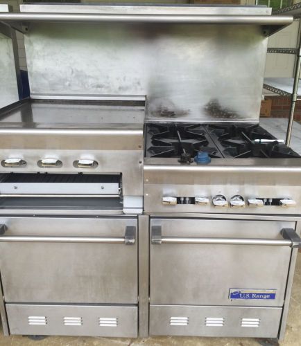 U.S. Range 4 Burner Double Oven Flat Top Range