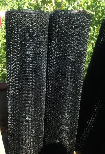 Lot of 4 rolls&#034; hex galvanized and pvc coated black chicken wire 60&#034;x150&#039; 20 g for sale