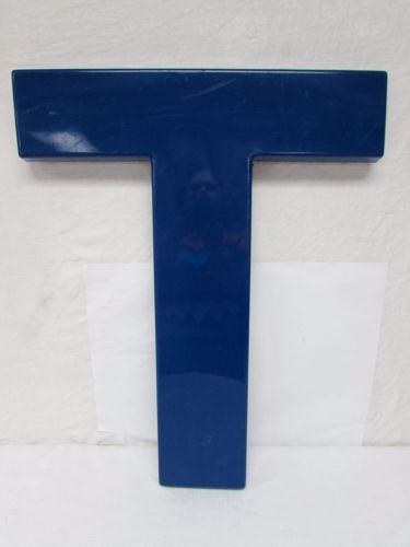 29&#034; SIGN  MOLDED PLASTIC LETTER T BLUE