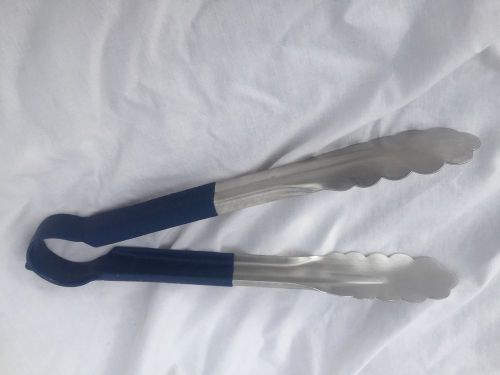 12&#034; Commercial Tong Stainless Steel Blue  &#034;Kosher Mark&#034;