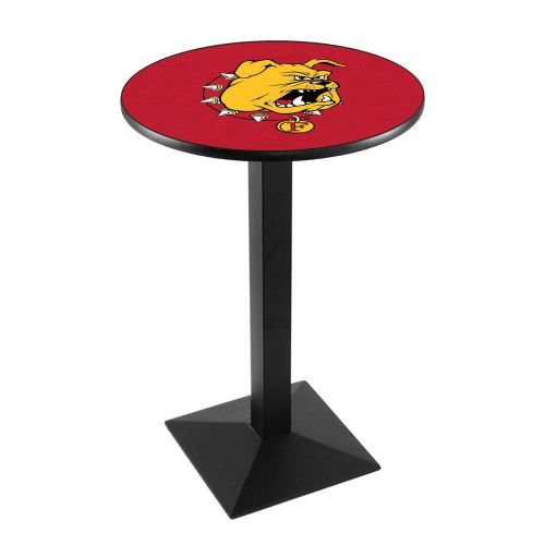 Ferris state university 42 inch pub table with black square stand, new for sale