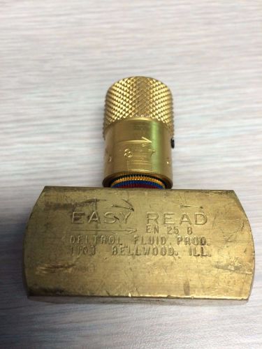 DELTROL EASY READ EN25B BRASS HYDRAULIC NEEDLE VALVE 3/8&#034; FEMALE NPT