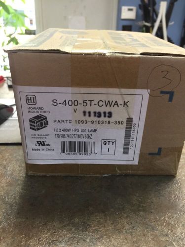 Howard Lighting S-400-5T-CWA-K 400W Five Tap High Pressure Sodium Ballast.