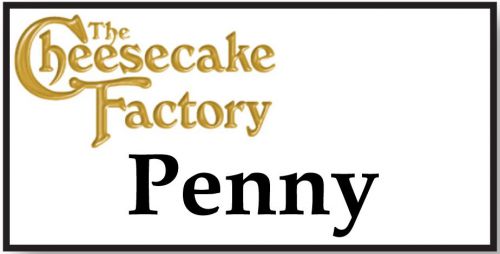 NAME BADGE HALLOWEEN PENNY CHEESECAKE FACTORY BIG BANG PIN SHIPS FREE