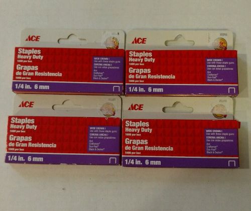 Lot of 4 Heavy Duty Staples Stanley Staples Ace Hardware 22265 1/4&#034; 6mm