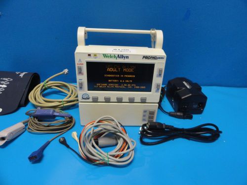 Welch Allyn ProPaq Encore 202EL MONITOR W/ Cables (SpO2 EKG NBP Temp Print) 7445