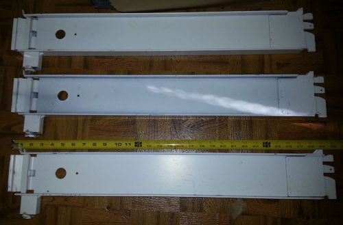 Lot of 3 Madix 30&#034; Base Bracket Foot Store Metal Gondola Wall Shelving Parts