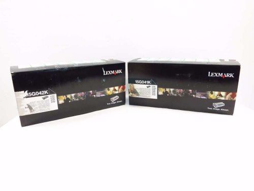 LOT 2 NEW GENUINE LEXMARK ASSORTED 15G042K 15G041K PRINT CARTRIDGE D524987