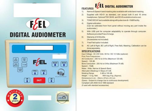 Pure Tone Audiometer Audiology Diagnostic Tool for Hearing Threshold