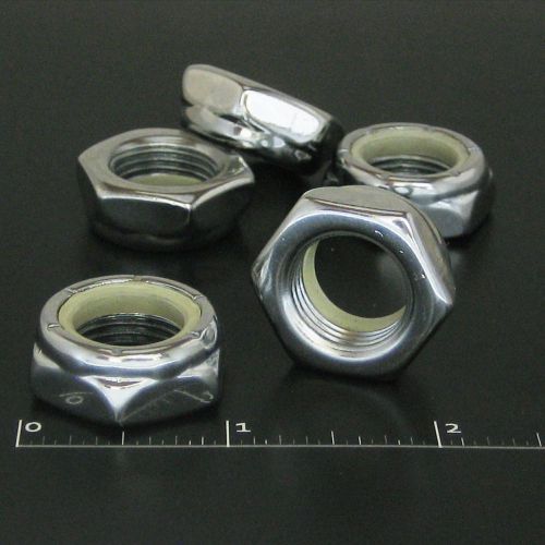 M12-1.75 nylon insert lock nut CHROME FINISH