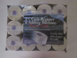 IBM Cash Register &amp; Adding Machine Paper Rolls 24 Rolls 2 1/4 &#034;