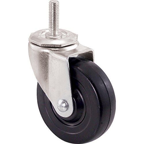 Shepherd Hardware 9023 4-Inch Soft Rubber Swivel Stem Caster, 1/2-Inch Stem