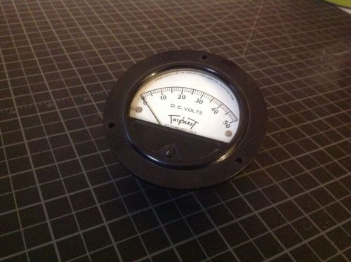 Vintage Triplett Model 321-T DC 0-50 125 ohms per Volts Panel Meter Steam Punk