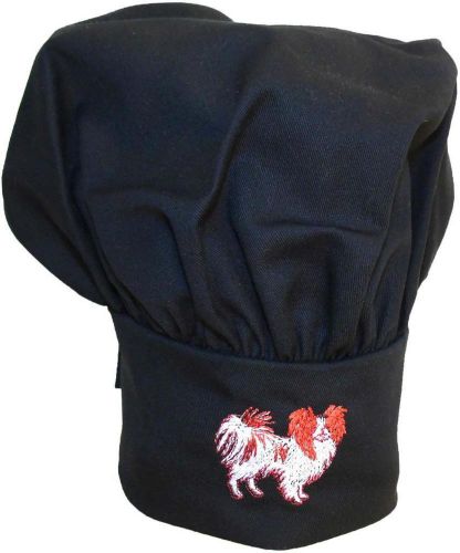 Papillon Chef Hat Continental Toy Spaniel Puppy Dog Show Breed Monogram Black