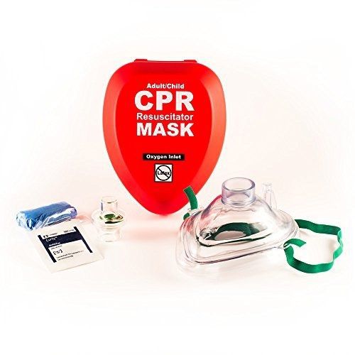 Wnl products adult/child cpr mask combo kit in hard case for sale