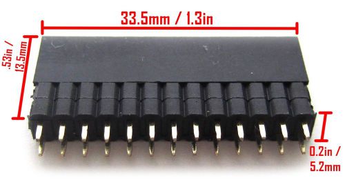 Stackable Header for Raspberry Pi - Extra Tall 2x13 Female 2.54mm .100” pitch