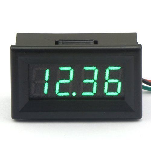 DROK® Digital Volt meter DC 3-30.00V 12/24V Auto Voltmeter Gauge ,Green LED