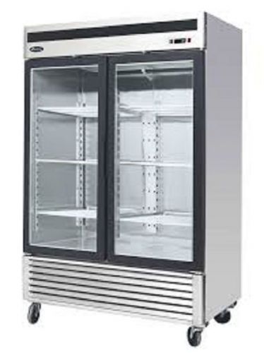 *price reduction* 2 new glass door merchandiser coolers by atosa (job return) for sale