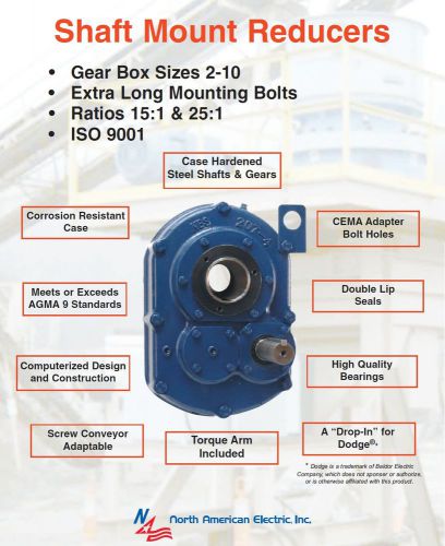 Size 4 reducer 25:1 ratio dodge drop-in txt425 2 year warranty w/ bushing kit for sale