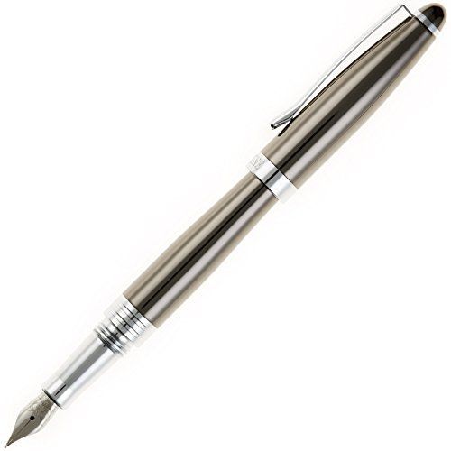 Nemosine Neutrino Fountain Pen, 1.1 mm Calligraphy German Nib, Gunmetal