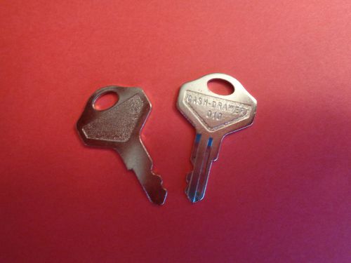 2 pcs. International MS Cash Drawer Key 010 Fits Panasonic Cash Drawers And More