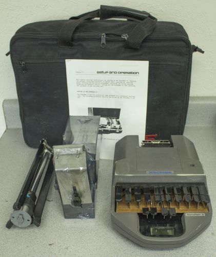 Xscribe StenoRam II w/ Paper Tray, Tripod, Manual, Ink Ribbon &amp; Stenograph Case