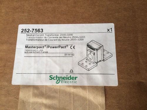 SCHNEIDER MASTERPACT 252-7563 POWERPACT NEUTRAL CT TRANSFORMER 2500-3200 S48182