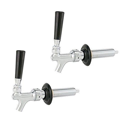Kegworks chrome beer faucet and shank combo set of 2 for sale
