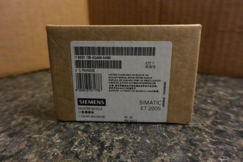 Siemens 6ES7 138-4DA04-0AB0 ET 200S, 1 COUNT 24V/100KHZ 6es7138-4da04-0ab0  New!