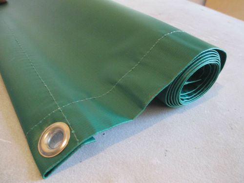 New 21&#034; x 10&#039; blank GREEN 18 oz vinyl sign banner tarp, grommets, Blockout