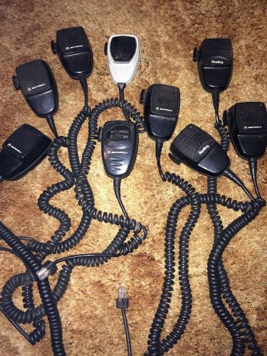 Motorola Mobile Radio Mics - Lot Of 9