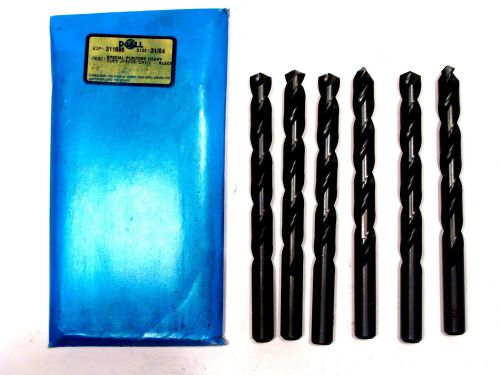 6 NOS DoAll USA 31/64&#034;  HSS Jobbers  HEAVY-DUTY DRILL BITS #311686