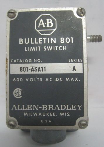 Allen bradley limit switch 801-asa11 600v 3a usg for sale