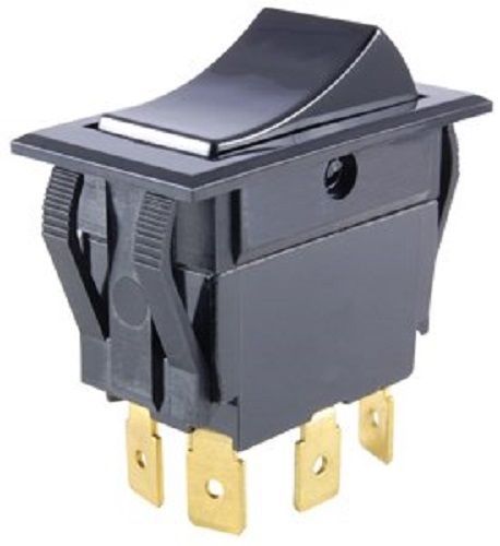 NTE 54-051 On-None-On Rocker 15A, DPDT 1.45&#034; x .83&#034; Mount Switch