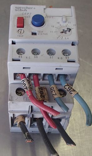 USED SPRECHER SCHUH OVERLOAD RELAY CEP7-ED1EB