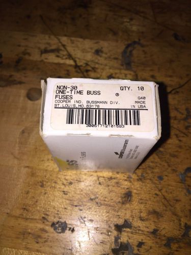 FUSETRON BUSSMANN FUSE NON-30 30 AMP 125V 250 V LOT OF 5 New In Box