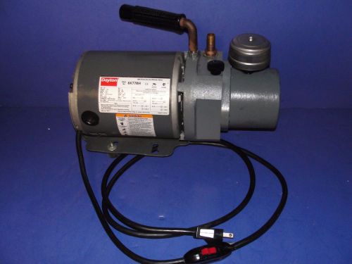 Dayton 1/3hp refrigeration or lab vacuum pump hyvac 30l oil sealed rotary vane for sale