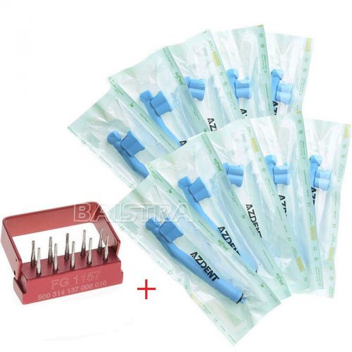 10X Dental Midwest Disposable Handpiece 4 Hole + SBT Tungsten Steel Burs FG1157