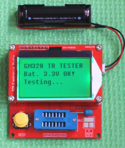 2015 V1.12 version GM328 transistor \ RLC\ ESR Tester meter Capacitance NPN PNP